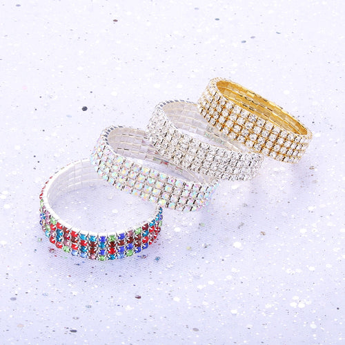New Full Rhinestone Shiny Bracelet for Women Crystal Rhinestone