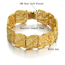 Load image into Gallery viewer, Gold Color Womens Leaf Bracelet Jewelry Wristband